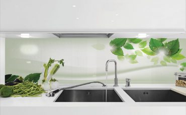 חיפוי זכוכית למטבח, זכוכית צבעונית למטבח, זכוכית מודפסת למטבח