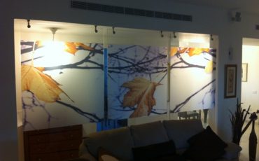 מחיצת זכוכית, הדפסה על זכוכית, זכוכית מודפסת